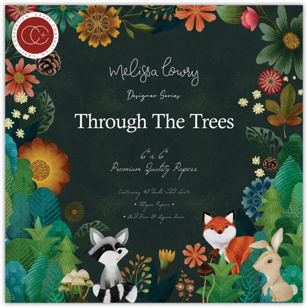 Craft Consortium, Double-Sided Paper Pad 6"x6" 40/Pkg, Through The Trees, 20 Designs