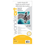 Caron Wonderart Latch Hook Kit 12"X12", Treble Clef
