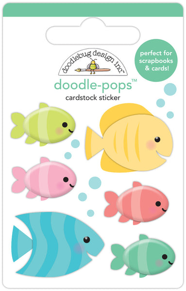 Doodlebug Design,  Doodle-Pops 3D Stickers, Tropical Fish