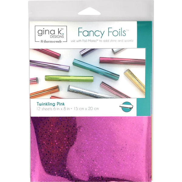 Gina K Designs Fancy Foil 6"X8" 12/Pkg, Twinkling Pink Holographic