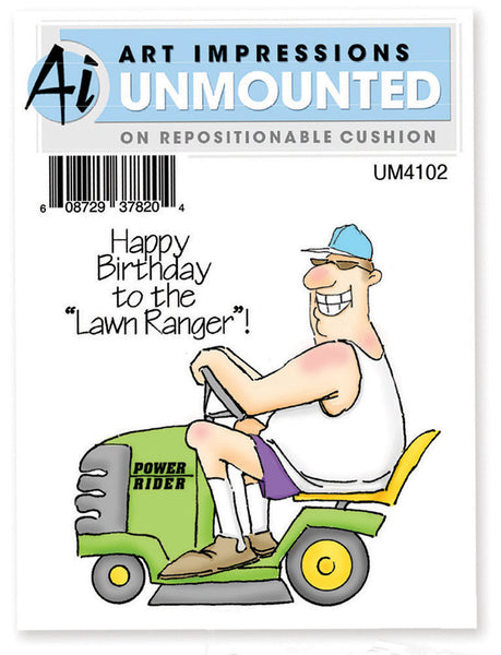 Art Impressions, People Cling Rubber Stamps 6"X4", The Lawn Ranger Set