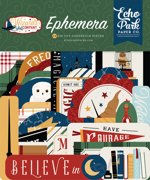 Echo Park Cardstock Ephemera 34/Pkg, Icons, Wizards & Company