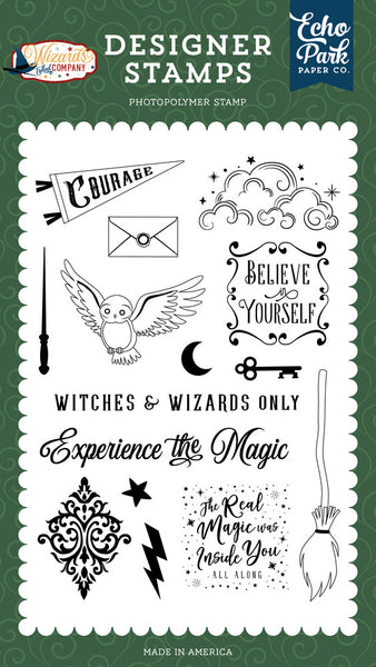 Echo Park Clear Stamps, Wizards & Company, Witches And Wizards Only Stamp Set