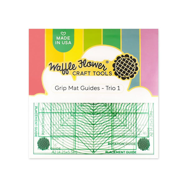 Waffle Flower, Grip Mat Guides Trio 1, 6" x 6"