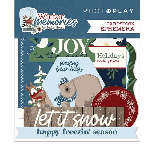 Photo Play, Winter Memories Ephemera Cardstock Die-Cuts