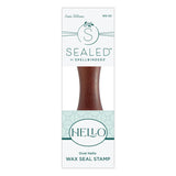 Spellbinders Wax Seal Stamp, Propagation Garden, Oval Hello (WS-121)