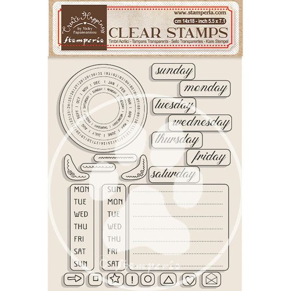 Stamperia, Create Happiness by Vicky Papaioannou, Christmas Plus Clear Stamps, Christmas Weekly Planner
