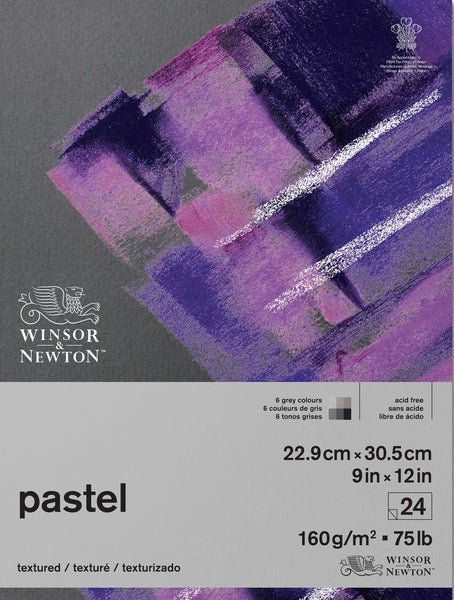 Winsor & Newton, Pastel Paper Pad, 160gsm, Grey Colours, 9" x 12"
