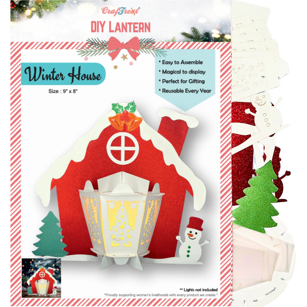 CrafTreat DIY Paper Lanterns, Winter House