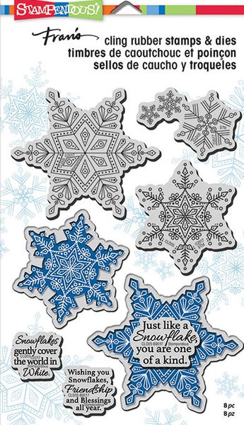 Stampendous, Cling Stamps & Dies Combo, Winter White