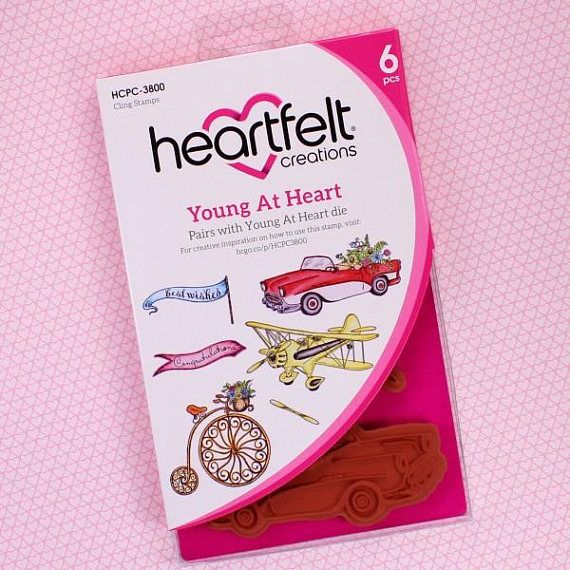 Heartfelt Creations, Young At Heart Collection, Cling Stamps & Dies Set Combo, Young At Heart