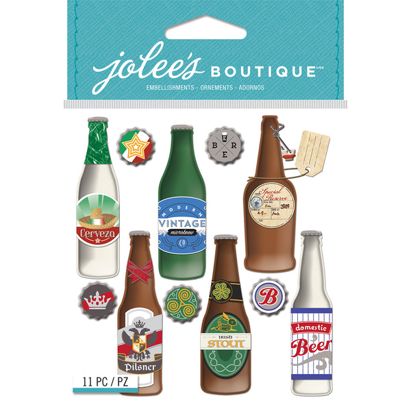 EK Success, Jolee's Boutique Dimensional Sticker, Beer Bottle Dome