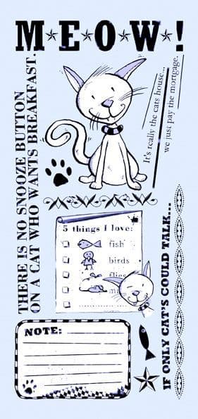 PaperArtsy, Cat on EZ mount Stamps