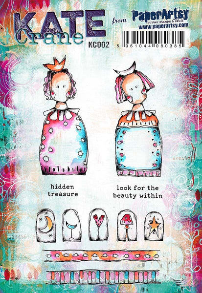 PaperArtsy, Kate Crane 002 (A5 set, trimmed, on EZ) (Copy)