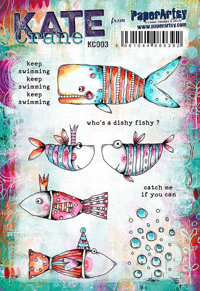 PaperArtsy, Kate Crane 003 (A5 set, trimmed, on EZ)