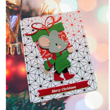 Spellbinders Etched Dies From the Dancin' Christmas Collection, Dancin' & Giftin' Mouse (S4-1318)
