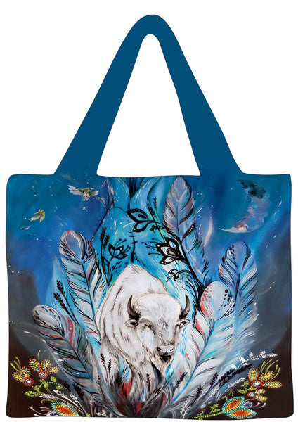 Canadian Art Prints, Indigenous Collection, Shopping Bag, Buffalo Spirit by Artist Karen Erickson