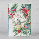 Heartfelt Creations, Festive Christmas Collection, Cling Rubber Stamps & Dies Combo, Christmas Holly Accents
