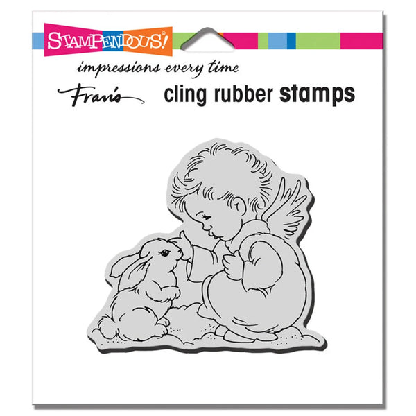 Stampendous Cling Stamp, Bunny Cherub