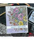 Stampers Anonymous, Tim Holtz Cling Stamps 7"X8.5" & Grid Block, Floristry (CMS485)