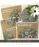 Stampers Anonymous, Tim Holtz Cling Stamps 7"X8.5" & Grid Block, Floristry (CMS485)