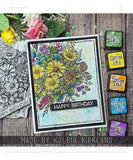 Stampers Anonymous, Tim Holtz Cling Stamps 7"X8.5" & Grid Block, Floristry (CMS485)