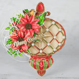 Heartfelt Creations, Holiday Ornament Collection, Cling Rubber Stamps & Dies Combo, Large Holiday Ornament