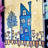 PaperArtsy, Zini 52 (Zinski Mini 52), Red Rubber Stamp