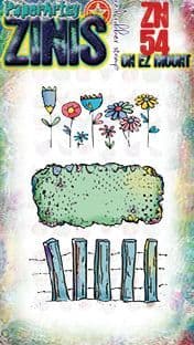 PaperArtsy, Zini 54 (Zinski Mini 54), Red Rubber Stamp