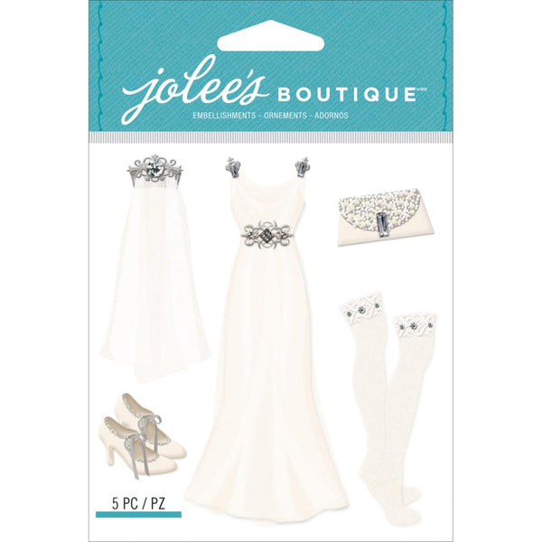 EK Success, Jolee's Boutique Dimensional Stickers, Wedding Dress - Scrapbooking Fairies