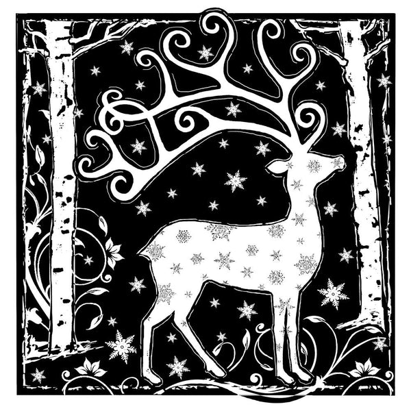 Crafty Individuals Unmounted Rubber Stamp 4.75"X7" Pkg, Magical Reindeer