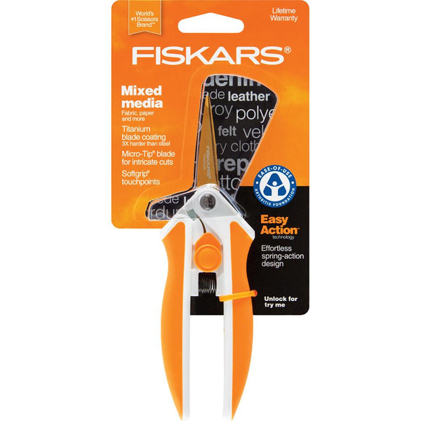 Fiskars Easy Action Titanium Micro-Tip Scissors 5"