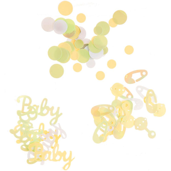 Darice Confetti 24g, Yellow/Green Baby Shower - Scrapbooking Fairies
