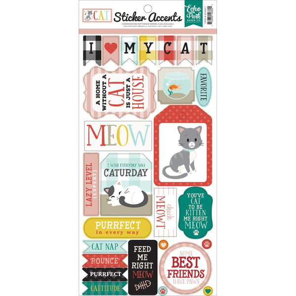 Cat Stickers 6"X13" - Scrapbooking Fairies