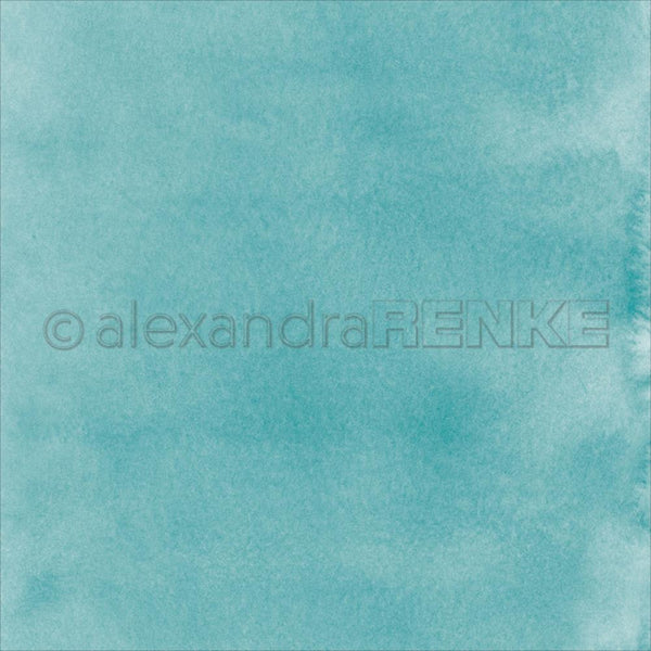Alexandra Renke Travel Design Paper 12"X12", Mimi's Watercolor Turquoise