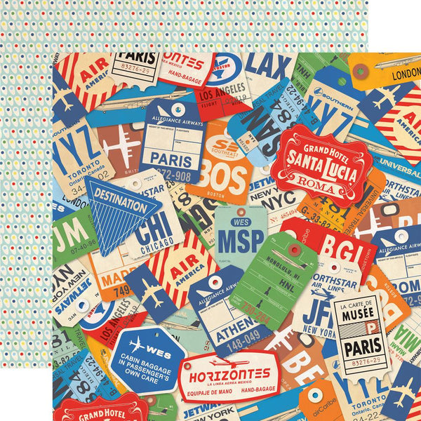 Carta Bella, Passport Double-Sided Cardstock 12"X12", World Traveler