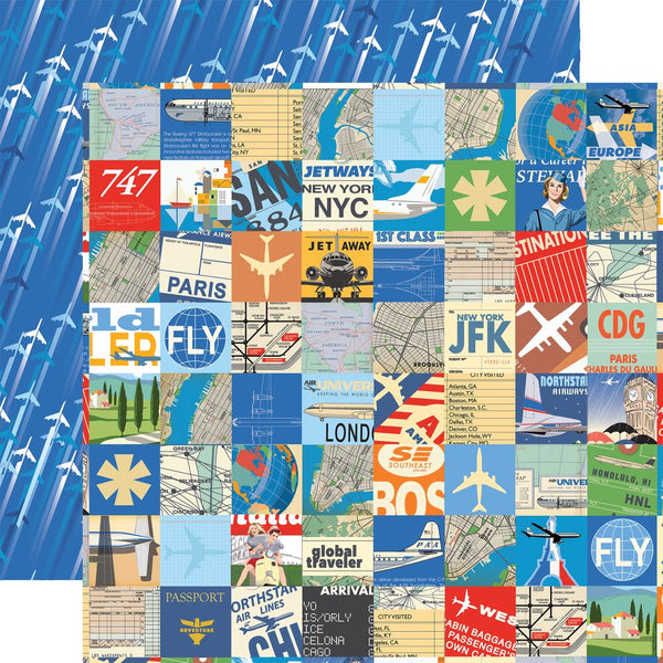 Carta Bella, Passport Double-Sided Cardstock 12"X12", Travel Squares