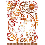 Stamperia Stencil G 8.27"X11.69", Take Your Time