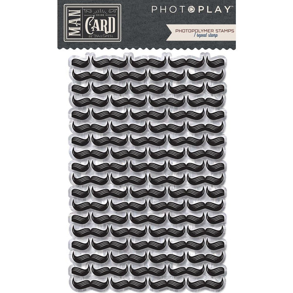 Photo Play Photopolymer Stamp - Man Card - Mustache Repeat