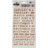 Prima Marketing Amelia Rose Glitter Stickers 4"X7" 4/Pkg, Everything Glitter Letters & Numbers
