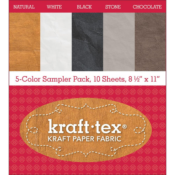Kraft-Tex Sampler Pack 8.5"X11", 10/Pkg, 2 Each of 5 Colors