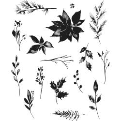 Tim Holtz Cling Stamps 7"X8.5", Winter Watercolor