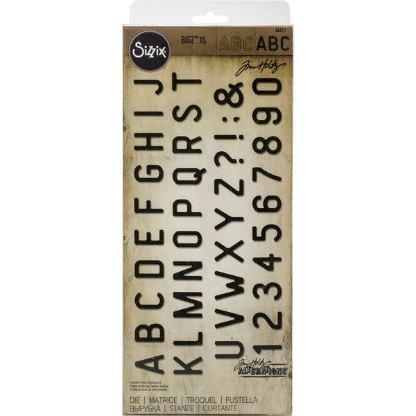Sizzix Bigz XL Die By Tim Holtz 1" Tall, Letterboard 1" Tall