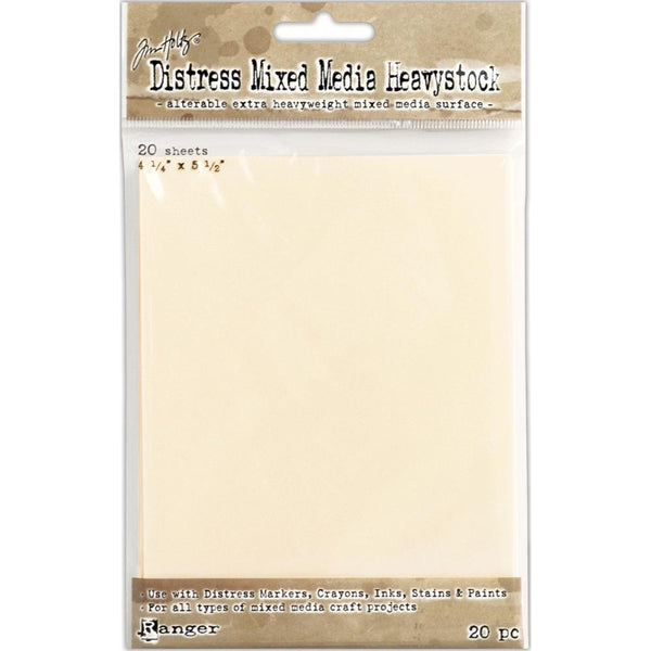 Tim Holtz Distress Heavystock Cardstock, 20/Pkg, 4.25"X5.5"
