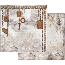 Stamperia Double-Sided Cardstock 12"X12", Clockwise Chains & Keys