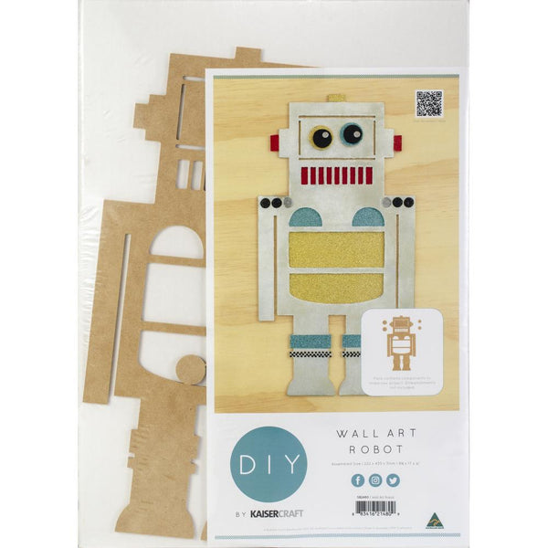 Kaisercraft Beyond The Page MDF Robot Wall Art, 8.75"X17"