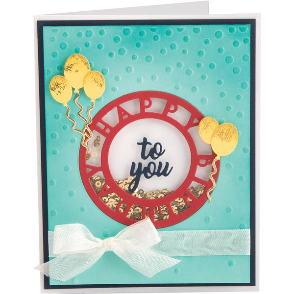 Sizzix Impresslits Embossing Folder By Courtney Chilson, Happy Birthday