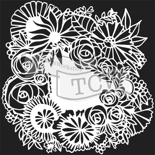 Crafter's Workshop Template 6"X6", Floral Statement (Art by Marlene)