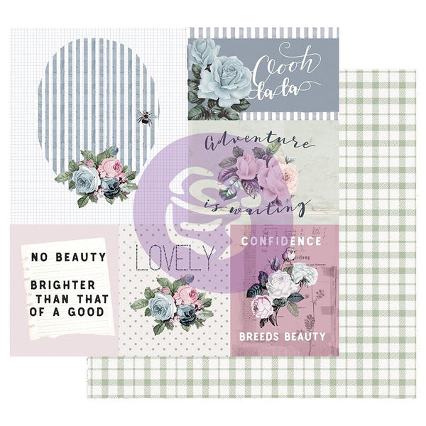 Prima Marketing, Poetic Rose Collection, Double-Sided Cardstock 12"X12", Mixed Feelings
