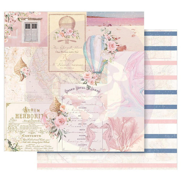 Prima Marketing, Golden Coast Collection, Gold Foil Double-Sided Cardstock 12"X12", Up In The Air